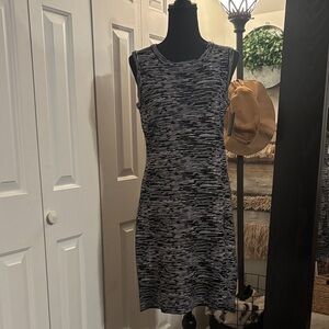 Muse Black and White Textured Dress